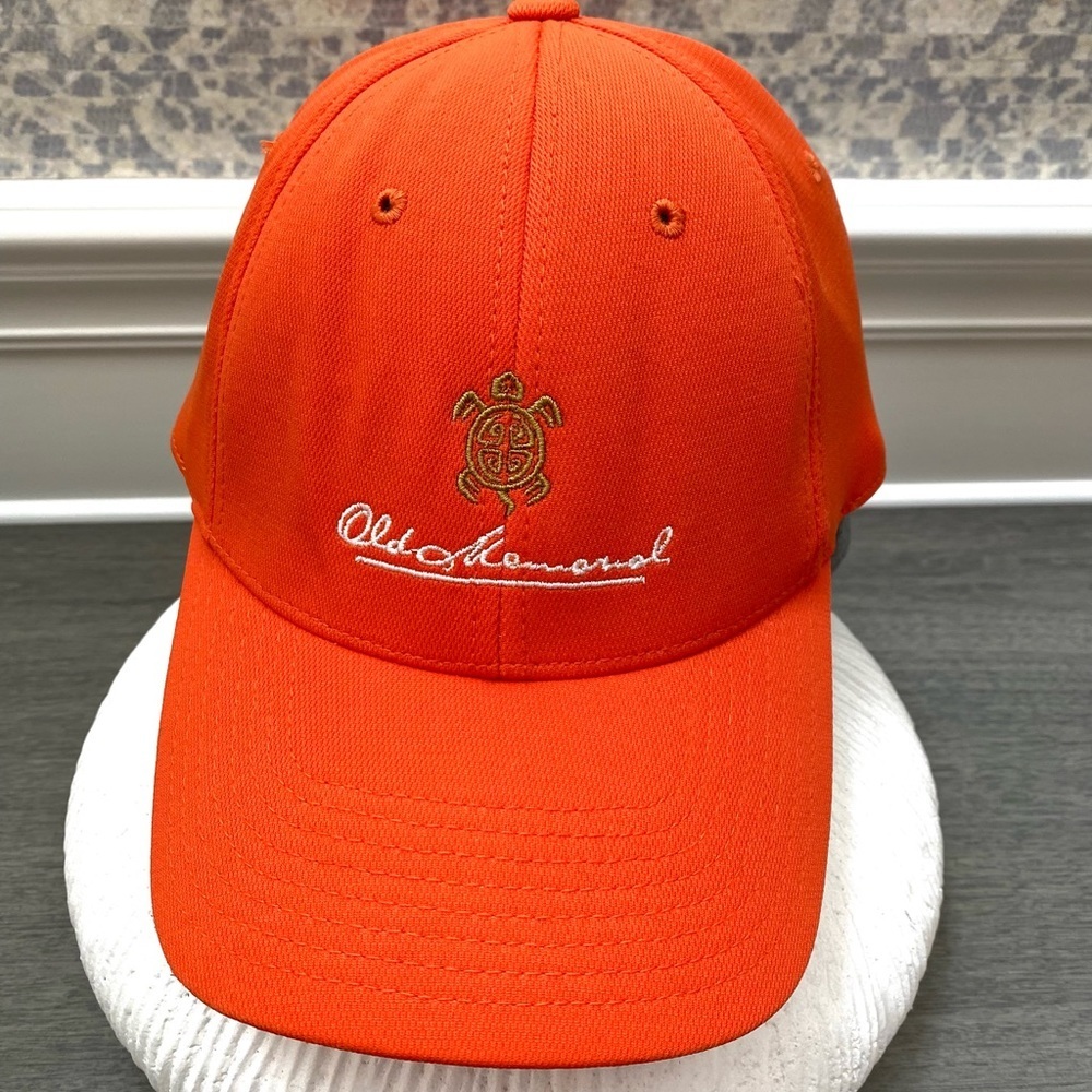 Old Memorial AMERICAN NEEDLE Lightweight Golf Club Hat Cap ORANGE-Stretch